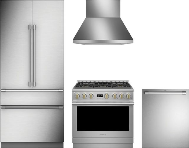 Monogram® 4 Piece Stainless Steel Dual Fuel Kitchen Package-0
