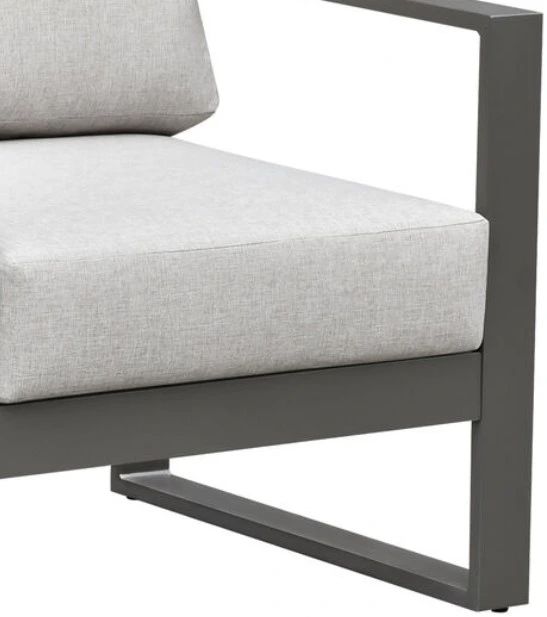 Intercon Navarro Gray/Mocha Fabric/Metal Outdoor Chair-2