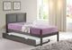 Donco Kids Antique Grey Twin Louver Bed With Trundle Bed-2