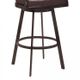 Armen Living Saturn Ford Brown Faux Leather 30" Bar Stool-4