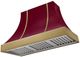 AGA Cascade 48" Cranberry Wall Mounted Range Hood  with Antique Brass Trim-0