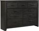 Signature Design by Ashley® Brinxton 6-Piece Charcoal Full Panel Headboard Bedroom Set-2