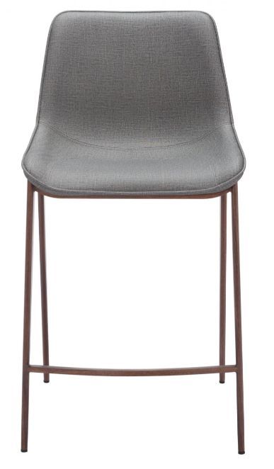 Zuo® Modern Magnus Slate Gray/Walnut Counter Stool-1