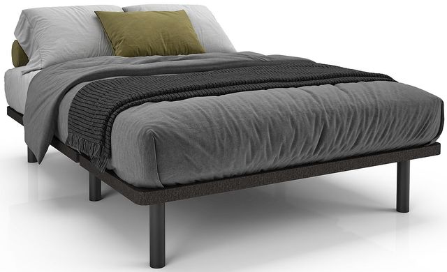 Beaudoin Level Charcoal Grey King Platform Bed-1