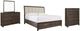 Signature Design by Ashley® Brueban 4-Piece Chestnut Brown/Gray King Panel Storage Bed Set-0