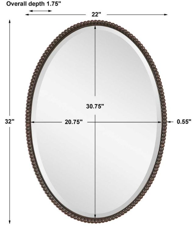 Uttermost® Sherise Bronze Oval Mirror-2