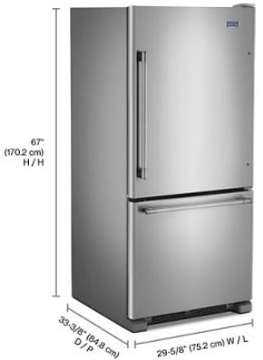 Maytag® 30" 19.6 Cu. Ft. Fingerprint Resistant Stainless Steel French Door Refrigerator-2
