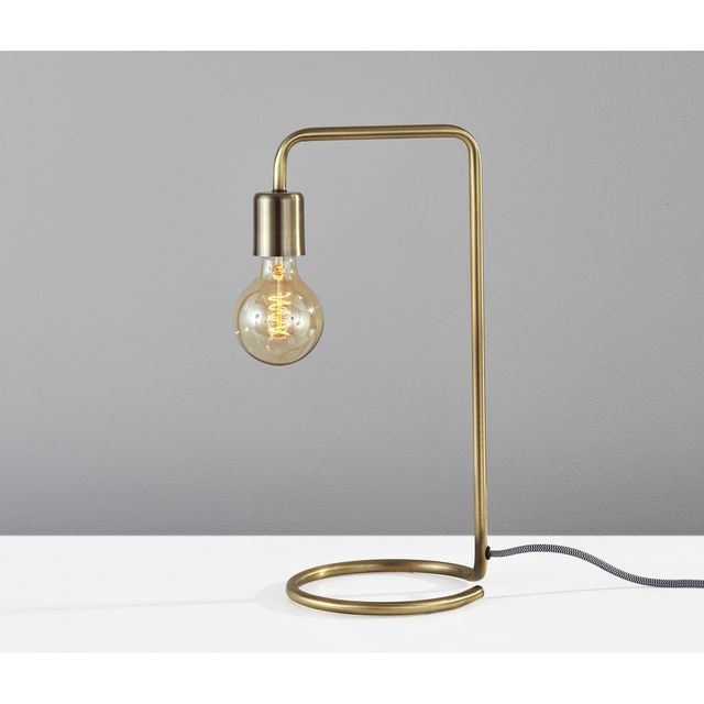 Adesso® Morgan Antique Brass Desk Lamp-1