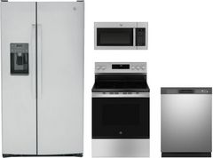 GE® 4 Piece Stainless Steel Kitchen Package