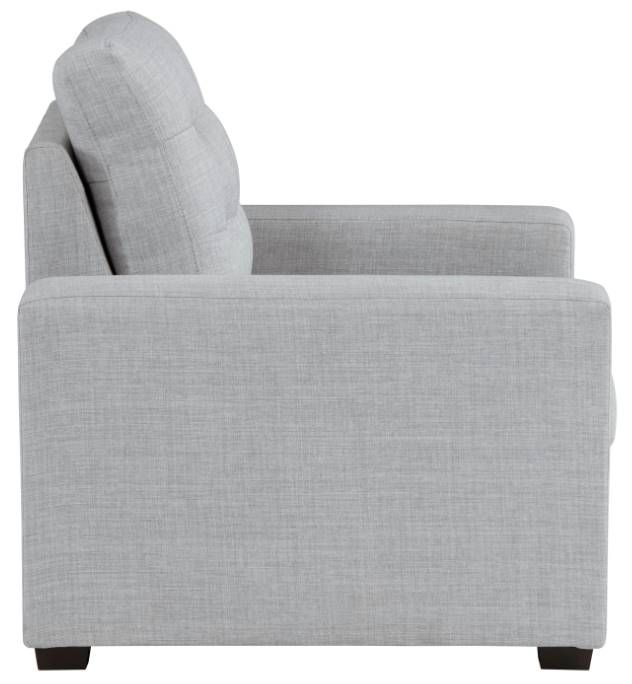 Homelegance® McCafferty Gray Accent Chair with Pull-Out Ottoman-3