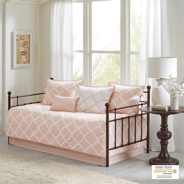 Olliix by Madison Park 6 Piece Peach Merritt Reversible Daybed Set-0