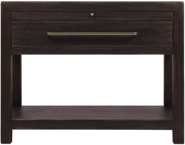 Hooker® Furniture Driftwood Burnt Timber Nightstand with Stone-2