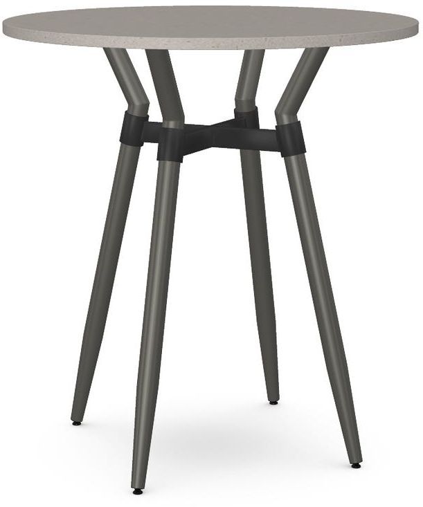 Amisco Customizable Link Thermo Fused Laminate 42" Round Bar Table-0