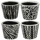 A & B Home 4-Piece Black/White Planter Set-0
