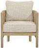 Signature Design by Ashley® Cool Days Beige/Gray Fabric/Wooden Outdoor Lounge Chair-1