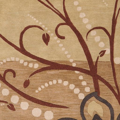 Surya Athena Brown Floral 5'x8' Area Rug-4