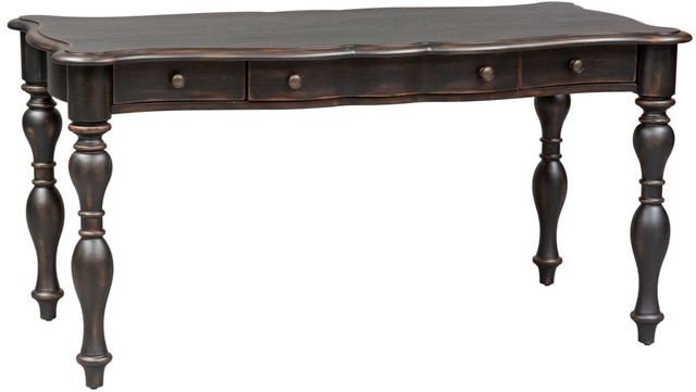 Liberty Furniture Chesapeake 3-Piece Wire Brushed Antique Black Desk and Hutch Set-1
