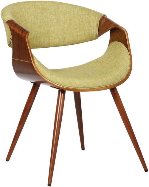 Armen Living Butterfly Green/Walnut Dining Arm Chair-0