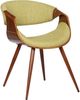Armen Living Butterfly Green/Walnut Dining Arm Chair-0