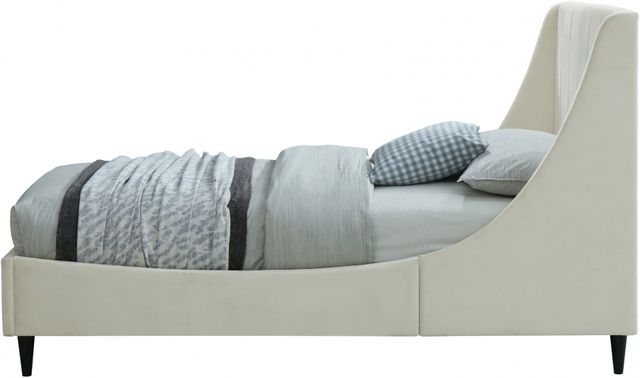Meridian Furniture Eva Cream Twin Upholstered Panel Bed-2