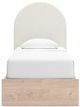Signature Design by Ashley® Arloster Tan/White Twin Upholstered Panel Storage Bed-3