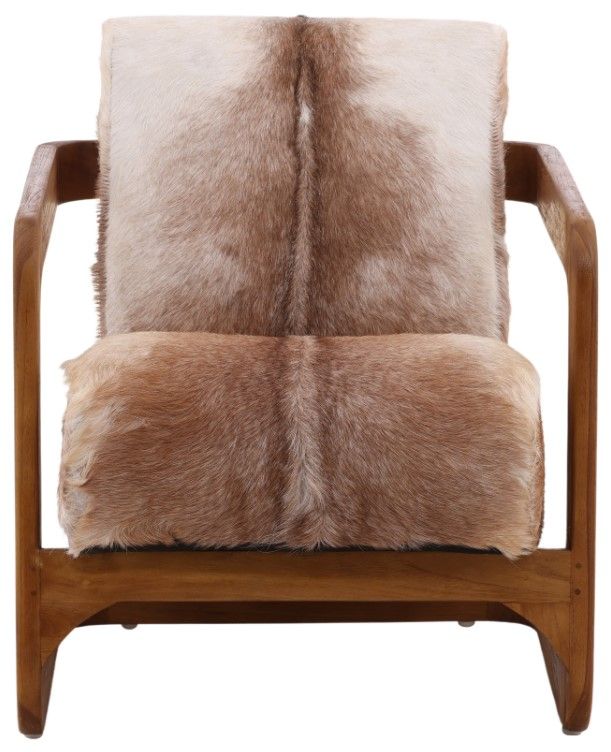 Dovetail Furniture Bautista Brown/Natural Wood Occasional Chair-1