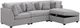 Coaster® Cambria 4-Piece Gray Modular Sectional with Ottoman-1
