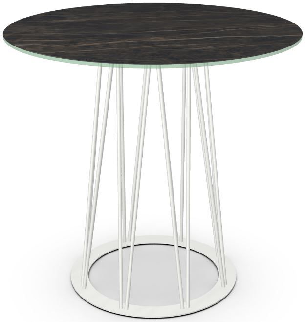 Amisco Customizable Calypso 39" Black Italian Porcelain Round Counter Height Table-3