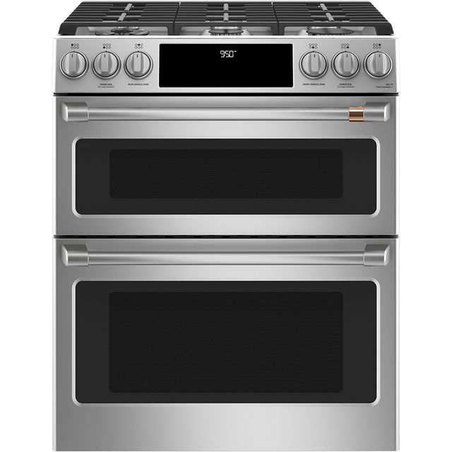 Café™ 30" Stainless Steel Slide-In Dual Fuel Range-0
