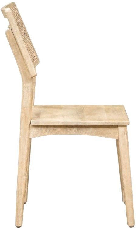 Home Trends & Design Casablanca Natural White Dining Chair-1