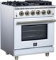 FORNO® Massimo Series Alta Qualita 30" White Pro Style Gas Range-1