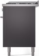Ilve® Professional Plus II 60" Graphite Matte Pro Style Dual Fuel Range-4