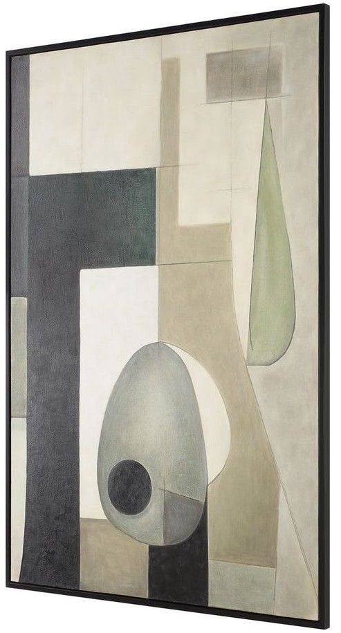 Uttermost® Fair Trade Black/Brown/Gray/Green Geometric Abstract Art-3