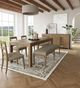 Riverside Furniture Davie Gray/Pale Oak Upholstered Dining Bench-3