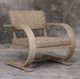 Uttermost® Rehema Cerused Wheat Wicker/Wooden Outdoor Lounge Chair-1