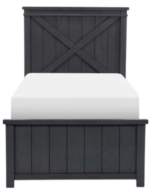 Legacy Kids Teen Flatiron Black Twin Panel Bed-2