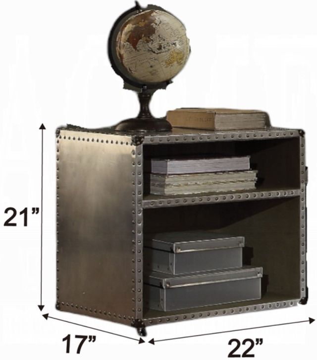 ACME Furniture Brancaster Aluminum Nightstand-2