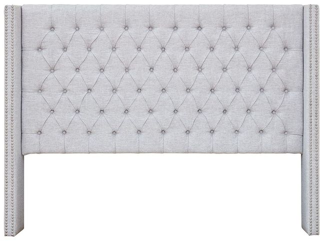 Olliix by Madison Park Grey Queen Amelia Upholstery Headboard-0