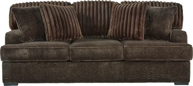 Benchcraft® Aylesworth Chocolate Sofa-1