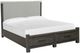 Magnussen Home® Plum Creek Elite Dove/Ravenwood Black Queen Upholstered Storage Panel Bed-0