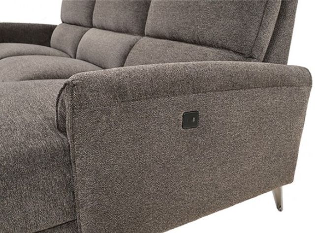 Furniture of America® Brande Brown Power Reclining Sectional with Right Chaise-2