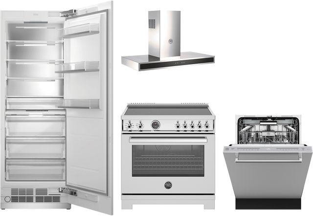 Bertazzoni 4 Piece Stainless Steel Induction Kitchen Package-0