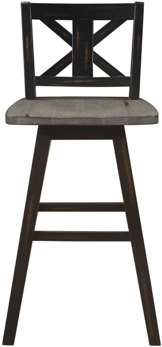 Homelegance® Amsonia Black/Distressed Gray Pub Height Chair-2