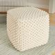 Nourison Home™ Mina Victory Lifestyle Ivory 16''x16'' Pouf-1