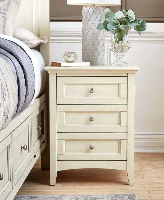 A-America® Northlake White Linen Nightstand-1