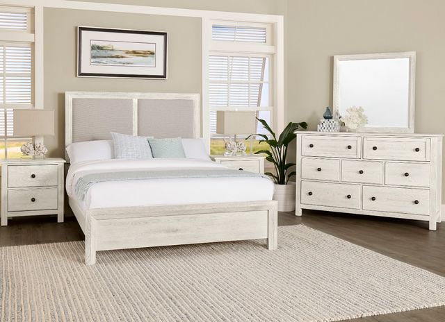 Artisan & Post by Vaughan-Bassett Custom Express Pebbie/Weathered White King Panel Bed-2