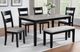 Crown Mark Lester 6-Piece Black/Gray Dining Set-1