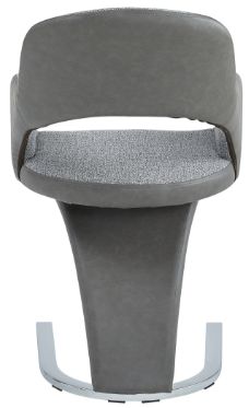 Mazin Furniture London Chrome/Gray Side Chair-3