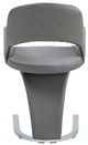 Mazin Furniture London Chrome/Gray Side Chair-3