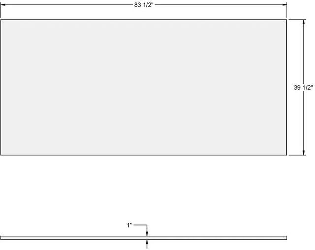 Amisco Customizable Zoel 84" Thermo Fused Laminate Rectangular Table -2